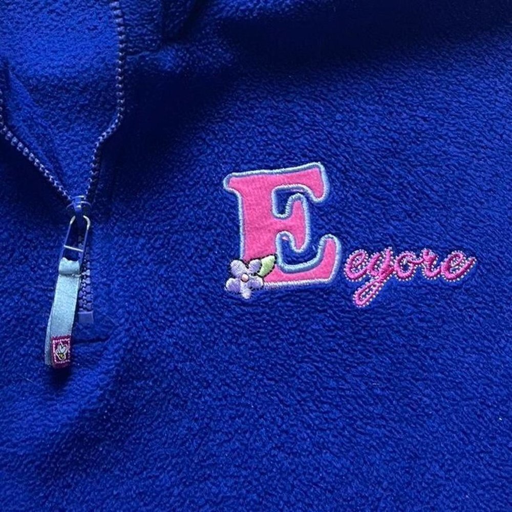 Vintage Disney Gorp Type Style Fleece 1/4 Zip Sweater - Picture 4 of 6